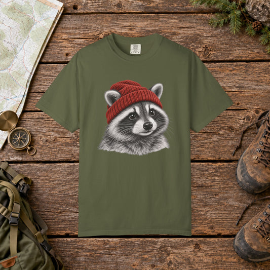 Racoon with Beanie | Vintage T-Shirt