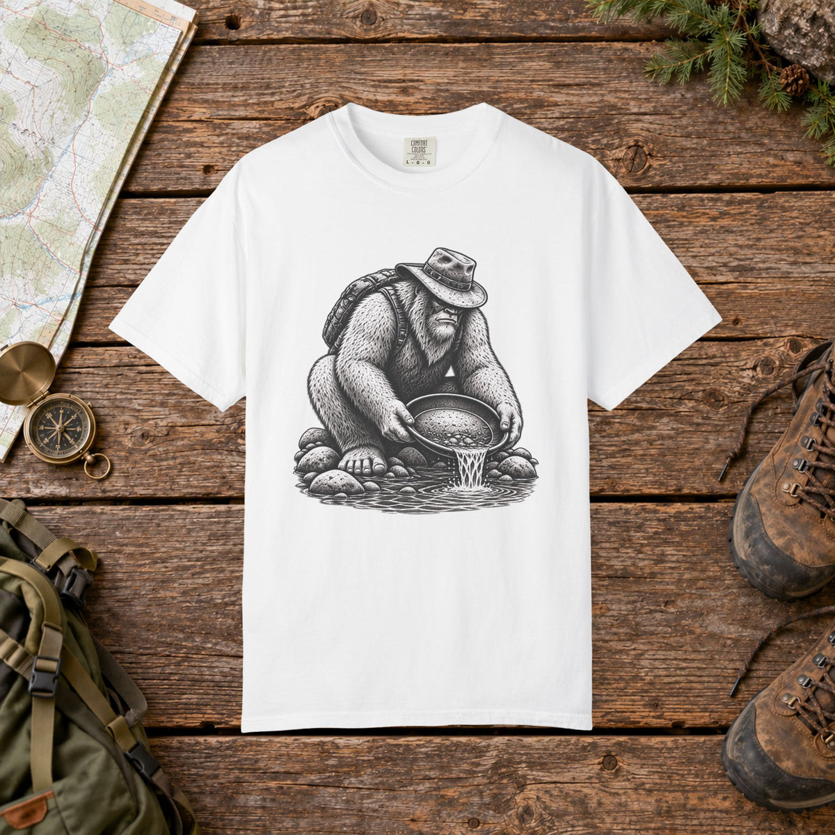 Big Foot Gold Panning | Vintage T-Shirt