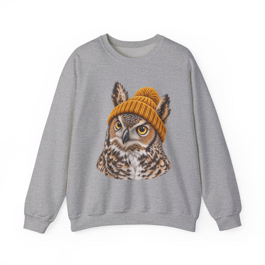 Beanie Owl Crewneck Sweatshirt
