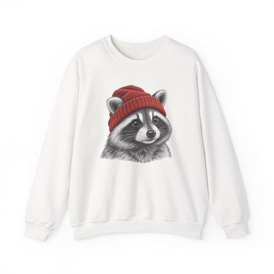 Beanie Racoon Crewneck Sweatshirt