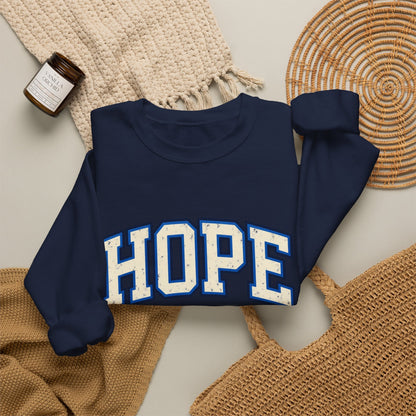 HOPE Crewneck Sweatshirt – Varsity Lettering Pullover