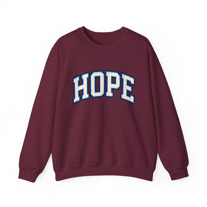 HOPE Crewneck Sweatshirt – Varsity Lettering Pullover