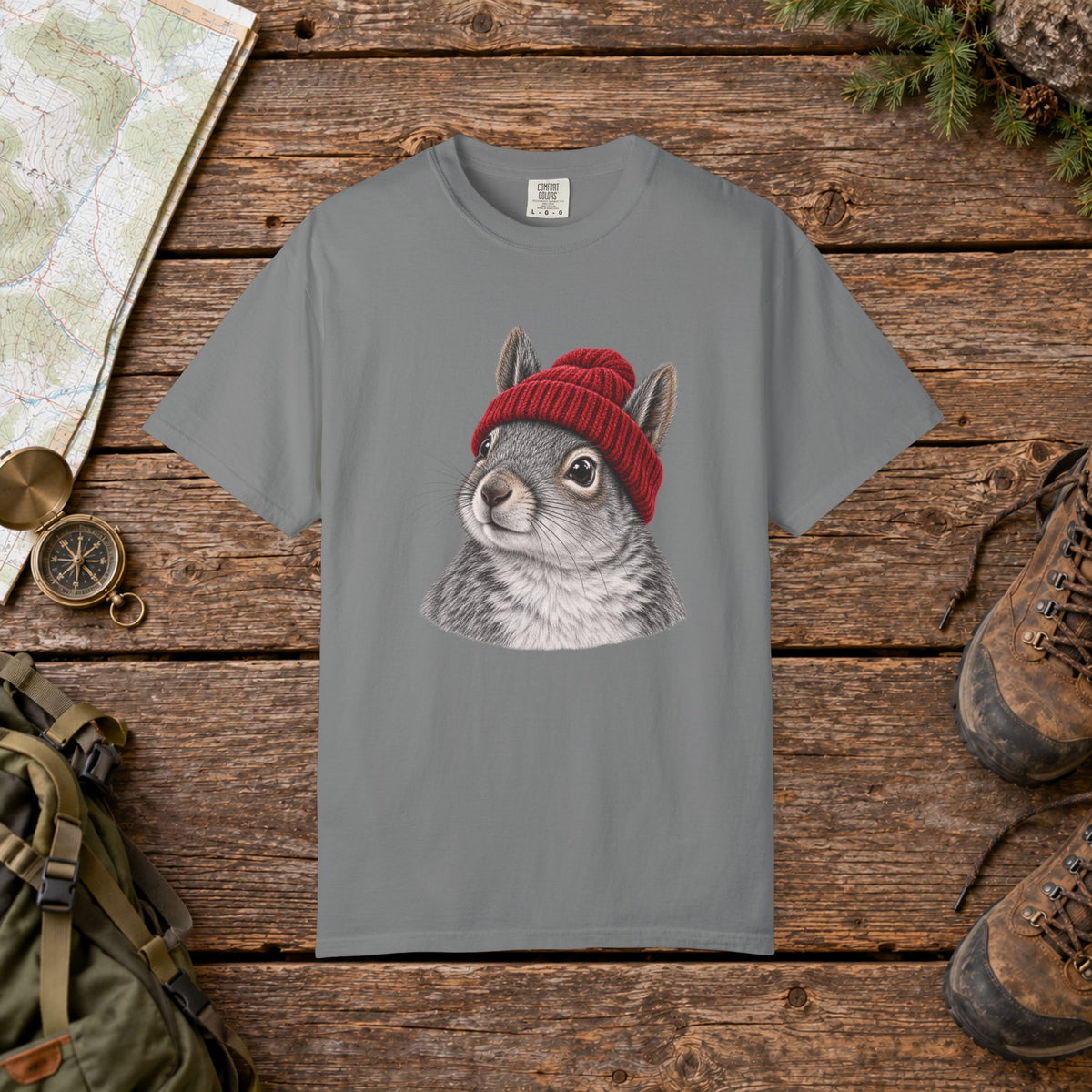 Squirrel with Beenie | Vintage T-Shirt