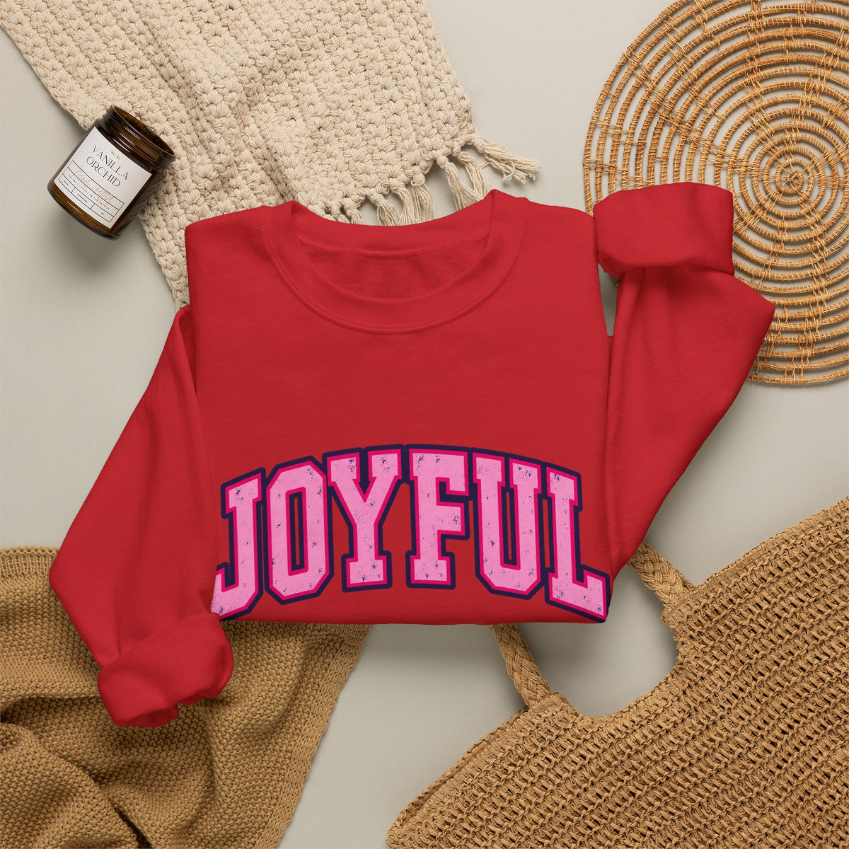 JOYFUL Pink Crewneck Sweatshirt