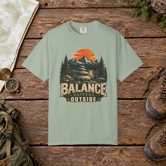 Balance happens outside | Hiking Tee
