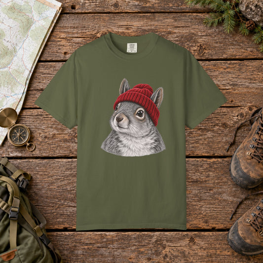 Squirrel with Beenie | Vintage T-Shirt