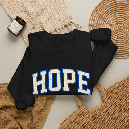 HOPE Crewneck Sweatshirt – Varsity Lettering Pullover