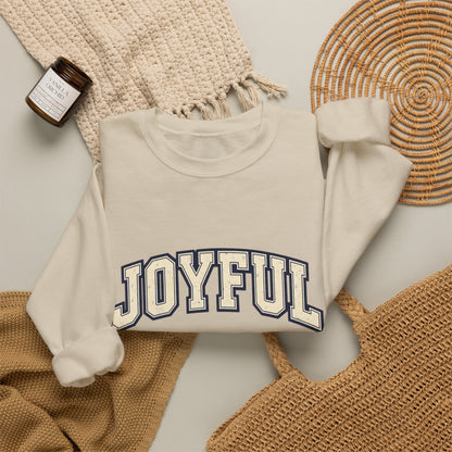 Joyful Crewneck Sweatshirt — Vintage Collegiate Pride Pullover