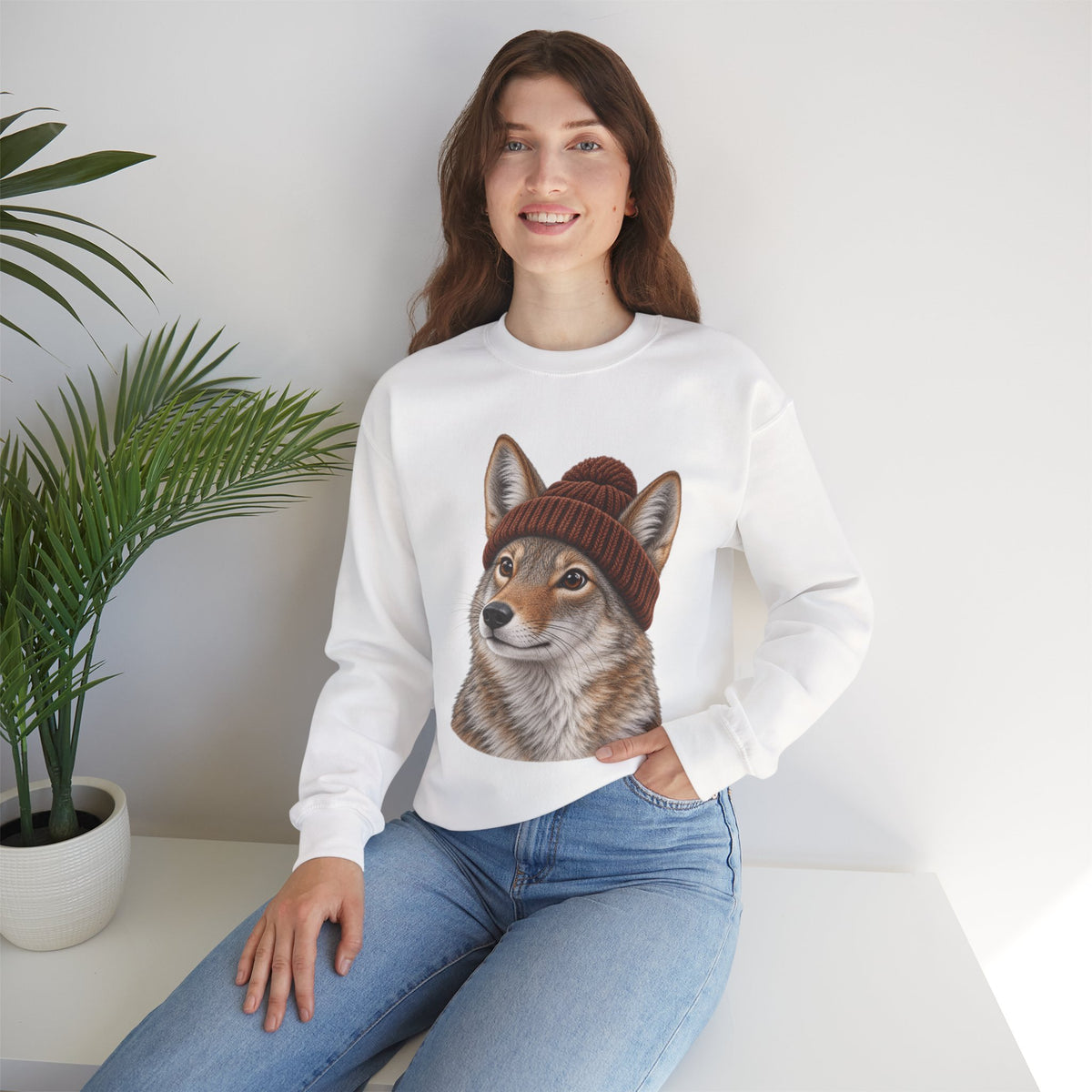 Beanie Coyote Crewneck Sweatshirt