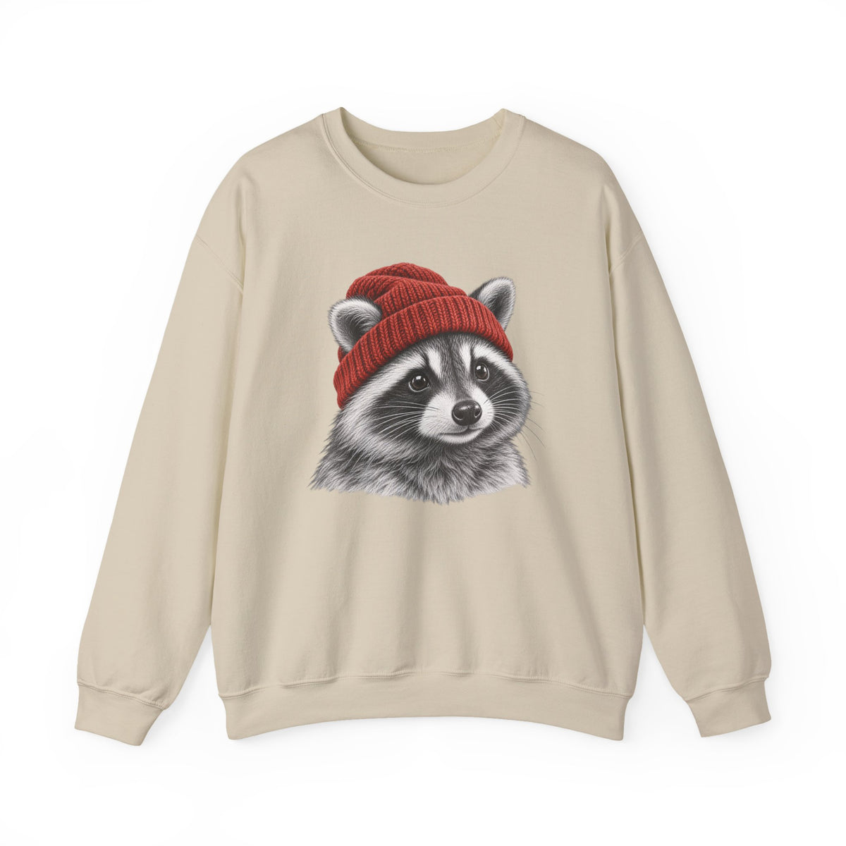 Beanie Racoon Crewneck Sweatshirt