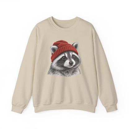 Beanie Racoon Crewneck Sweatshirt