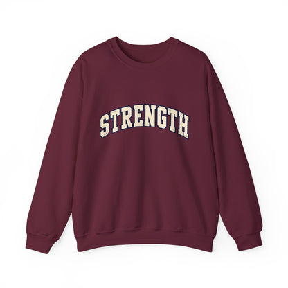 Strength Crewneck Sweatshirt — Motivational Graphic Pullover