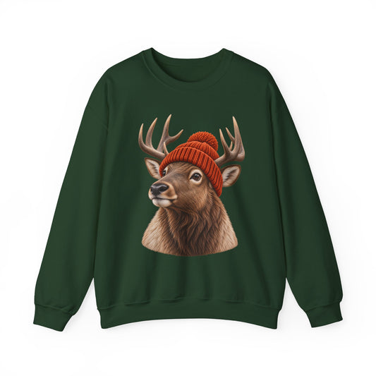 Beanie Elk Crewneck Sweatshirt