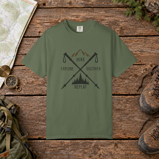 Hike Explore Repeat Hiking Tee