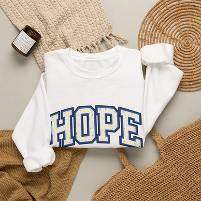 HOPE Crewneck Sweatshirt – Varsity Lettering Pullover