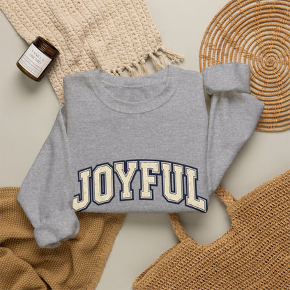 Joyful Crewneck Sweatshirt — Vintage Collegiate Pride Pullover