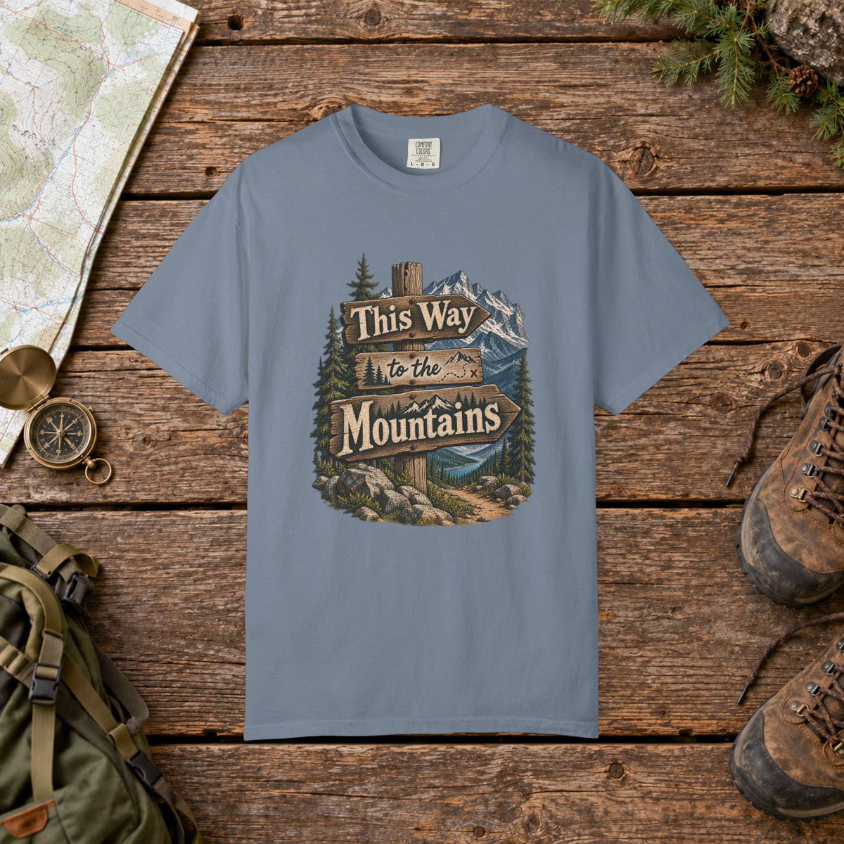 This way to the mountains Hiking Tee