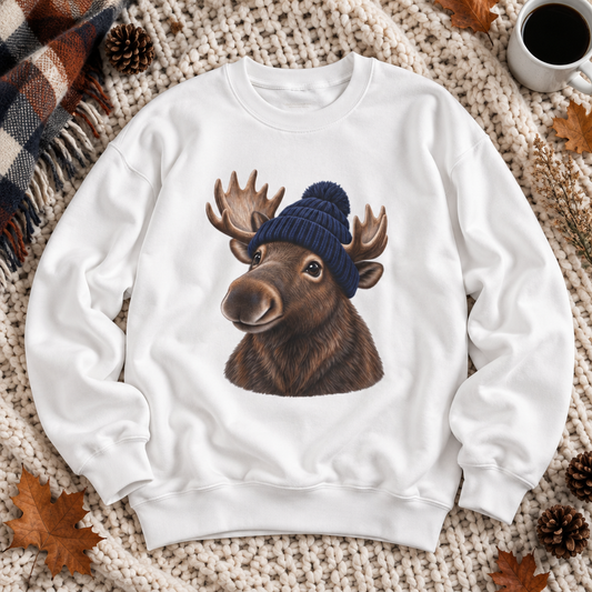 Beanie Moose Crewneck Sweatshirt