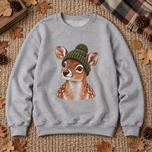 Beanie Fawn Crewneck Sweatshirt