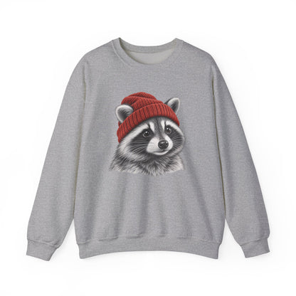 Beanie Racoon Crewneck Sweatshirt