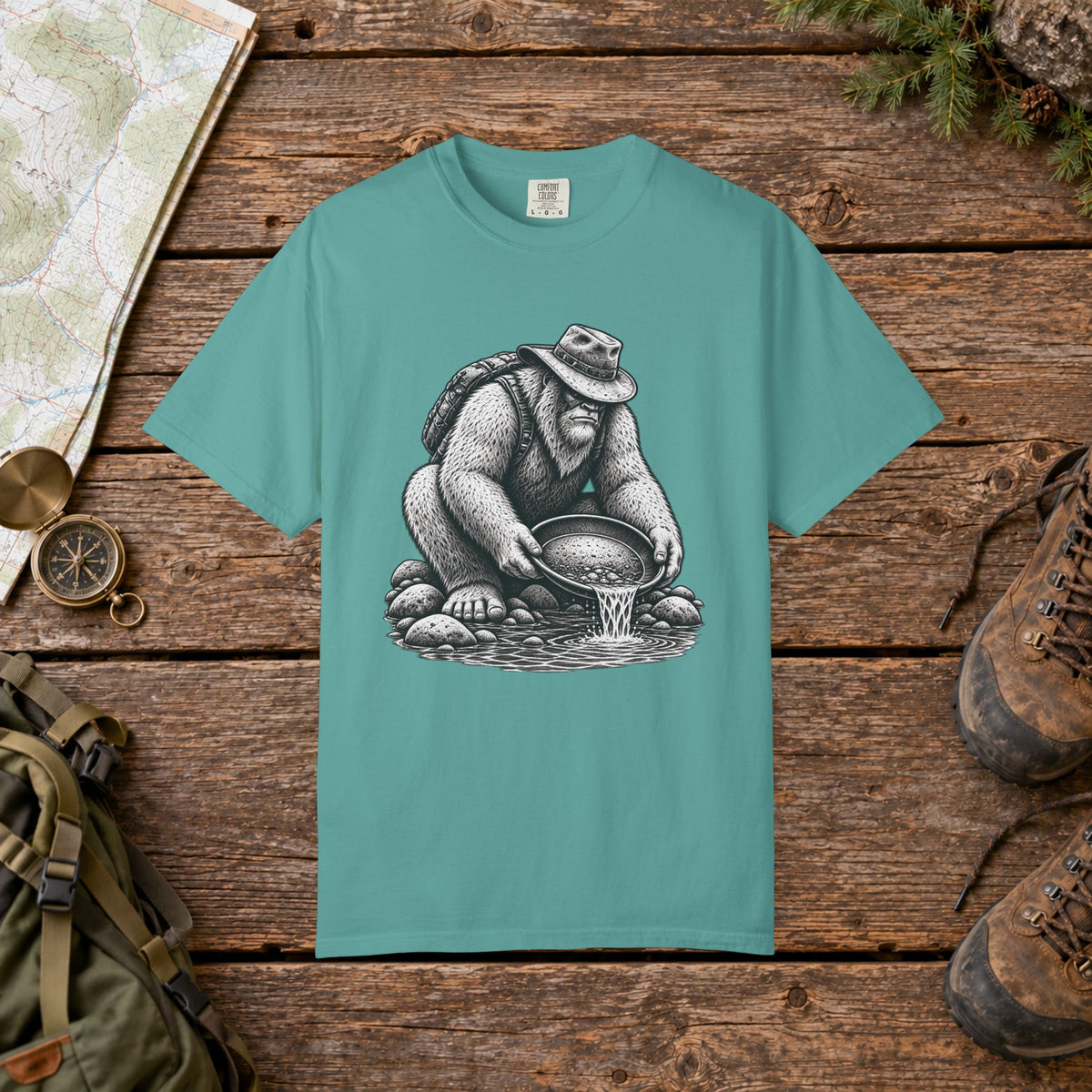Big Foot Gold Panning | Vintage T-Shirt