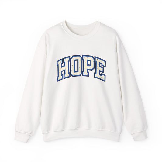 HOPE Crewneck Sweatshirt – Varsity Lettering Pullover
