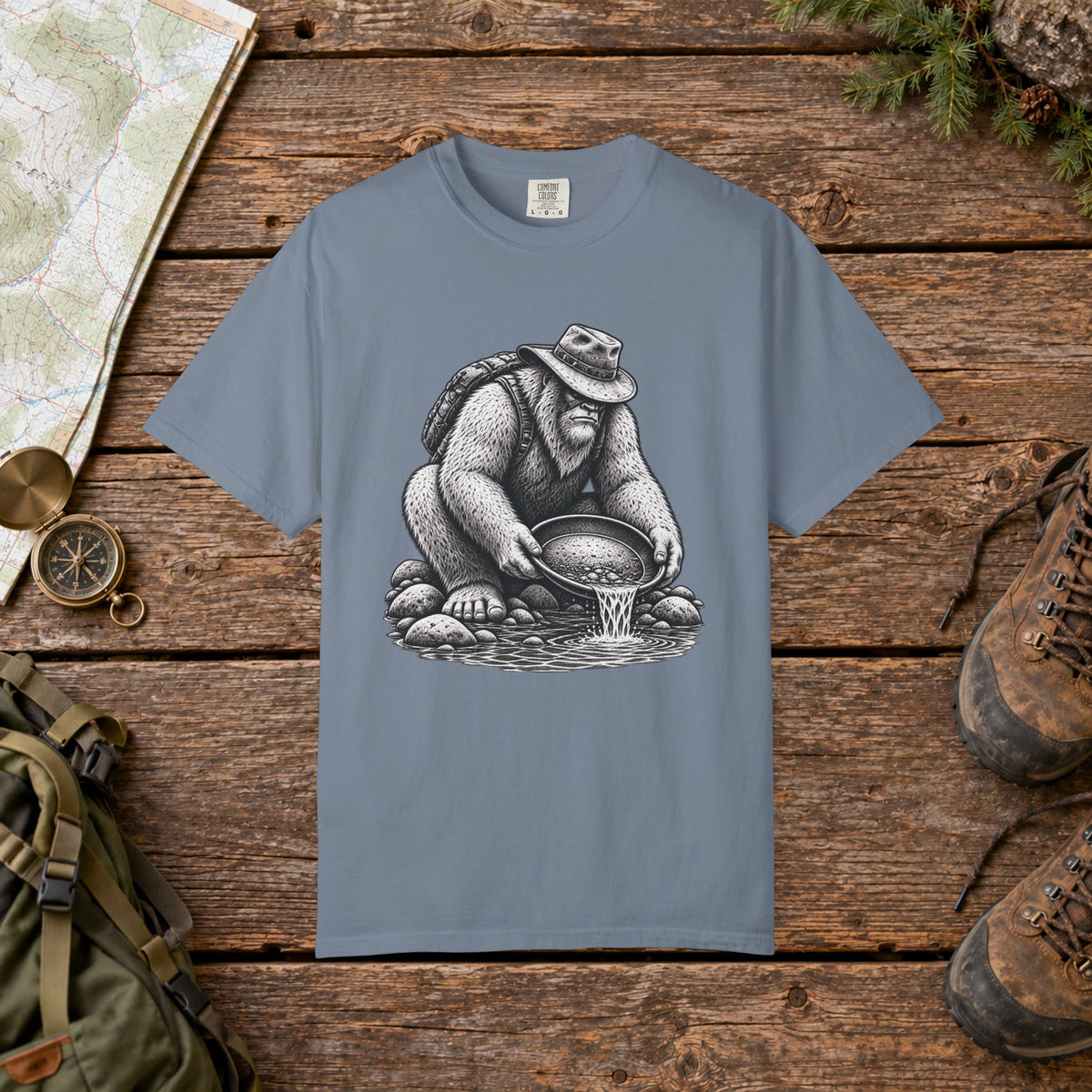 Big Foot Gold Panning | Vintage T-Shirt