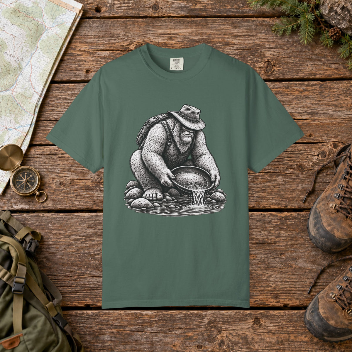 Big Foot Gold Panning | Vintage T-Shirt
