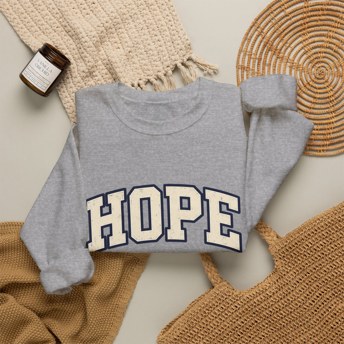 HOPE retro Crewneck Sweatshirt — Collegiate Graphic