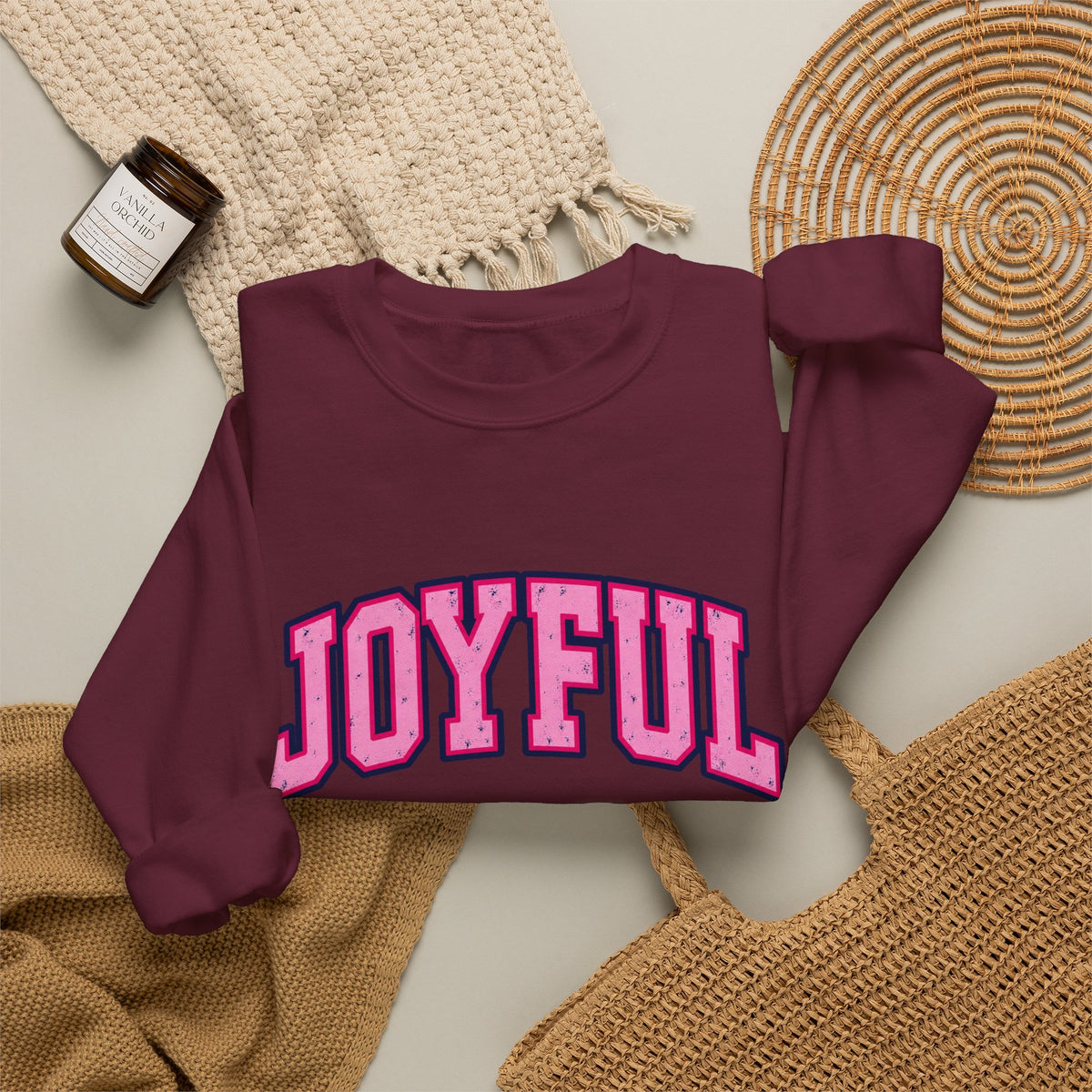 JOYFUL Pink Crewneck Sweatshirt