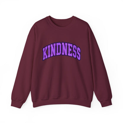 KINDNESS Crewneck Sweatshirt — Purple Arch Graphic