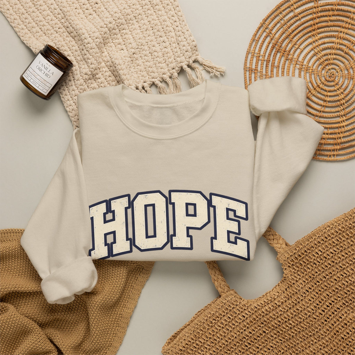 HOPE retro Crewneck Sweatshirt — Collegiate Graphic