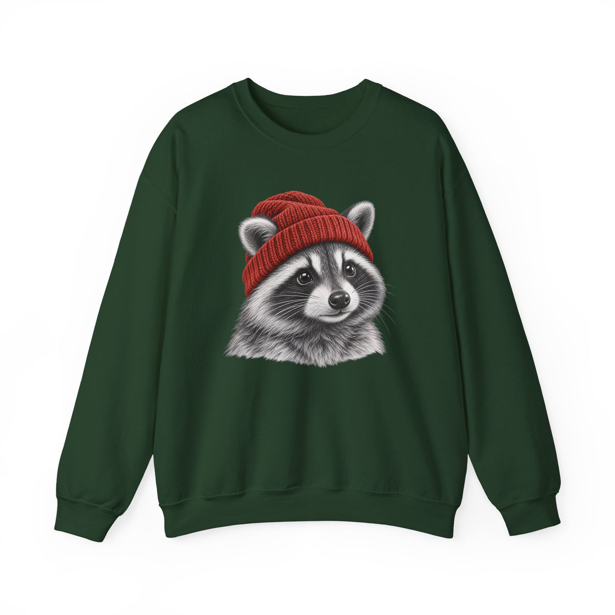 Beanie Racoon Crewneck Sweatshirt