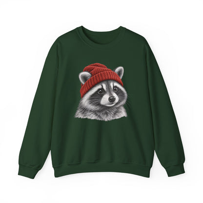 Beanie Racoon Crewneck Sweatshirt