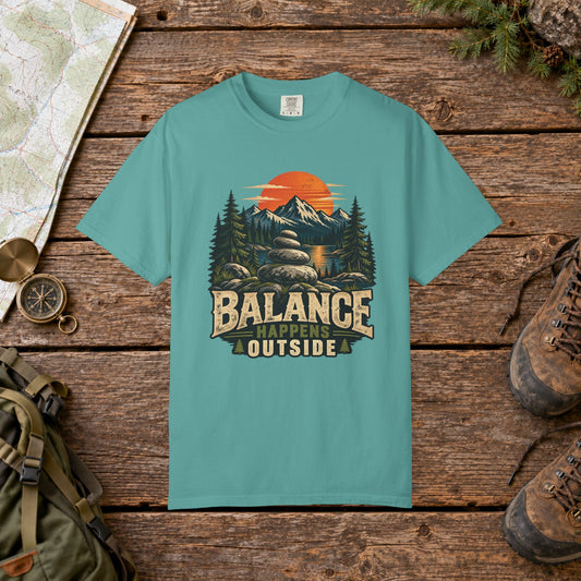 Balance happens outside | Hiking Tee