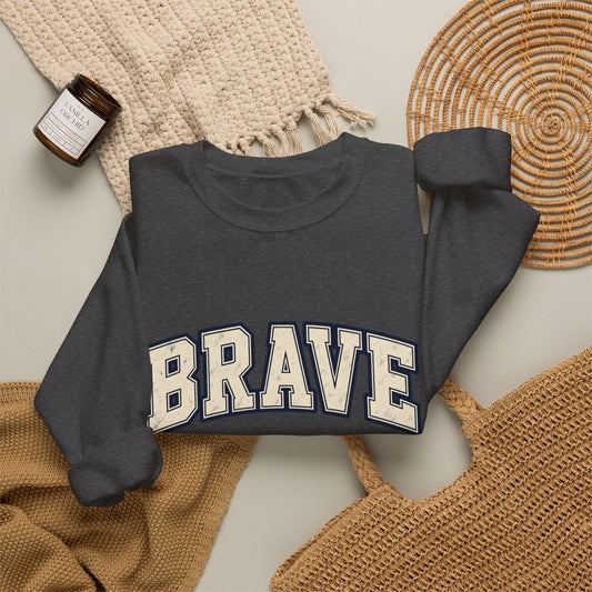 BRAVE Crewneck Sweatshirt – Varsity Lettering