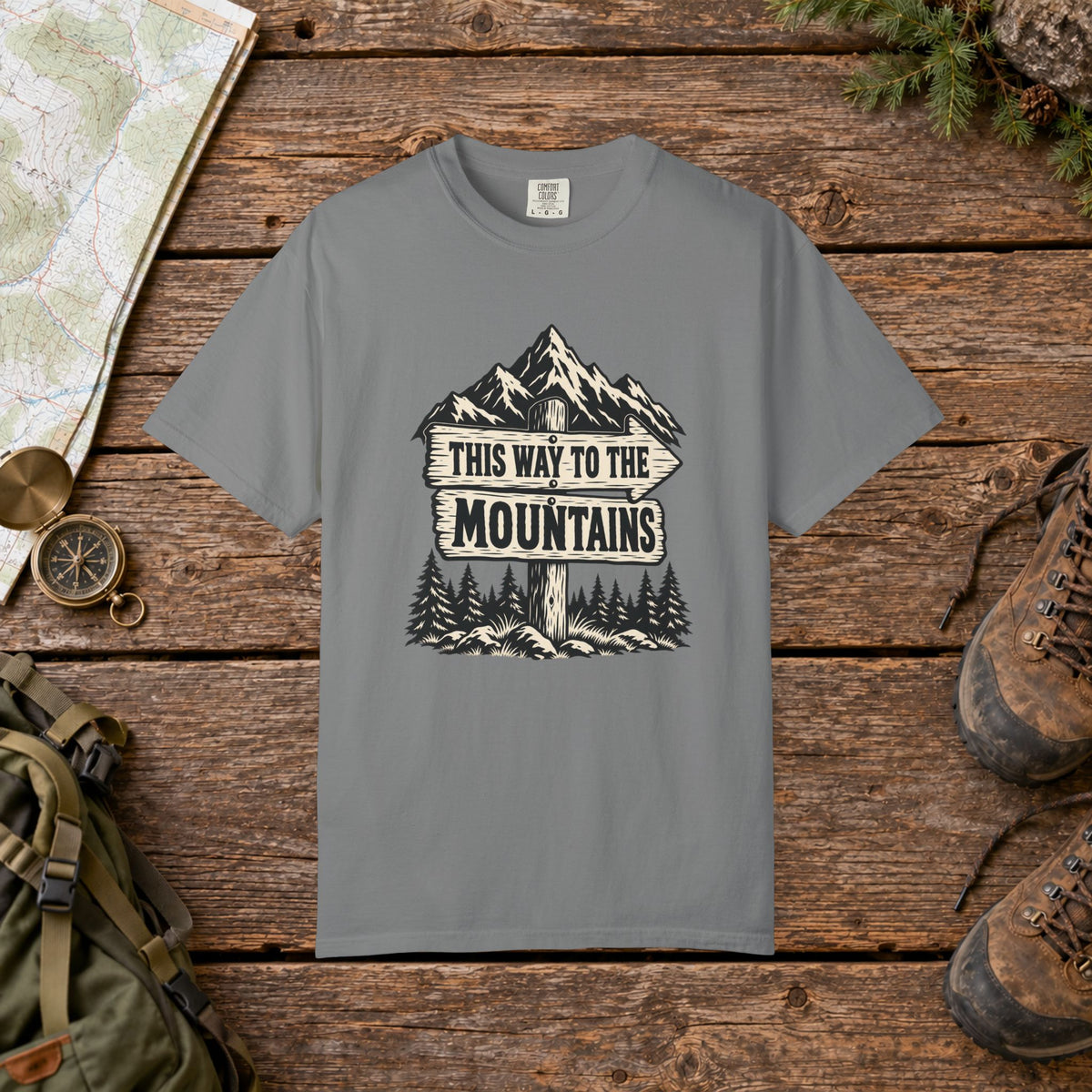 This way to the mountains Hiking Tee