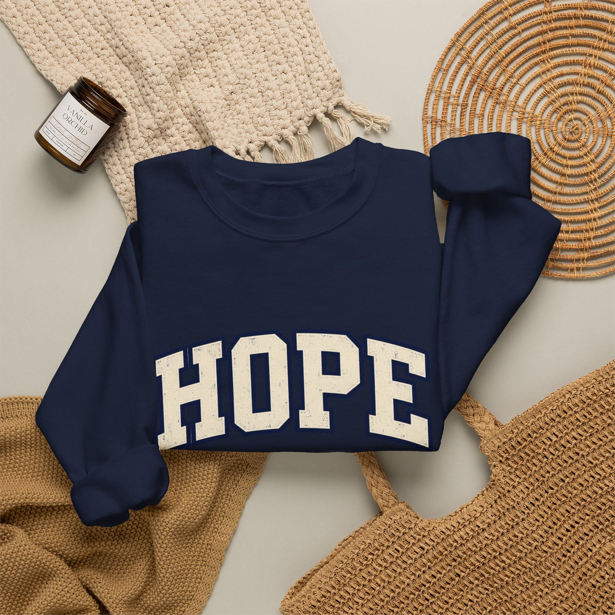 HOPE retro Crewneck Sweatshirt — Collegiate Graphic